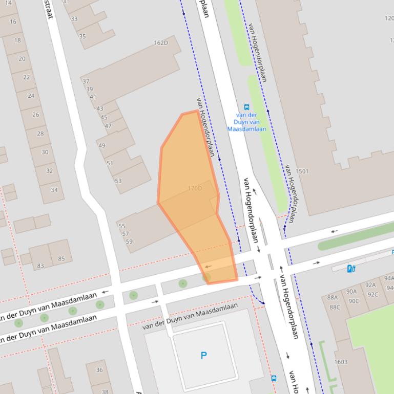 Kaart van postcodegebied 3135CL.