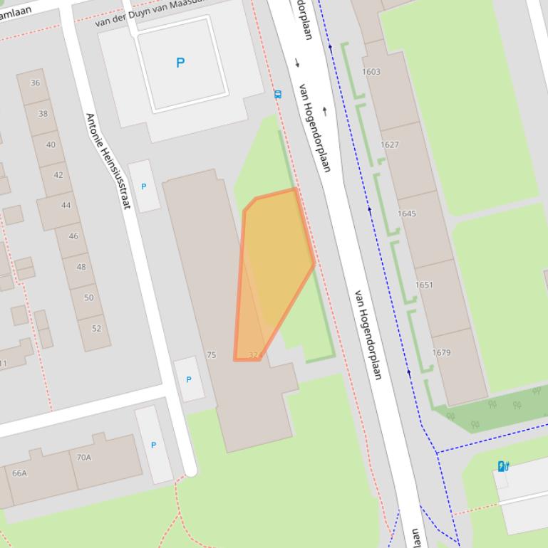 Kaart van postcodegebied 3135CM.