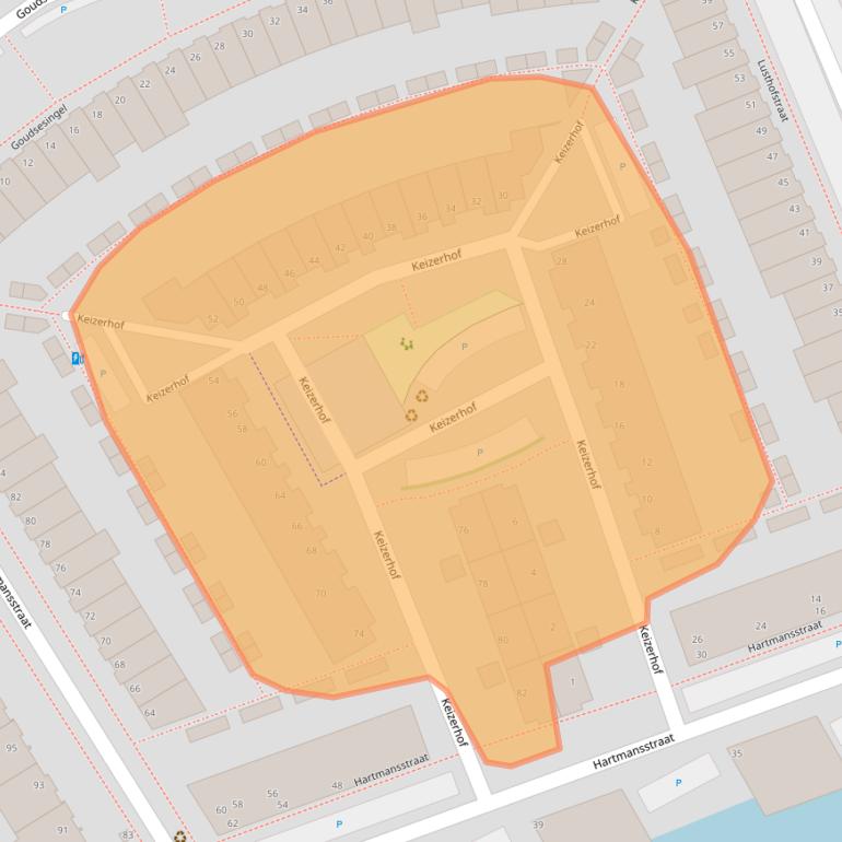 Kaart van postcodegebied 3135CT.