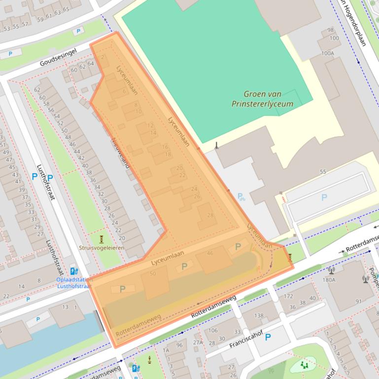 Kaart van postcodegebied 3135CZ.