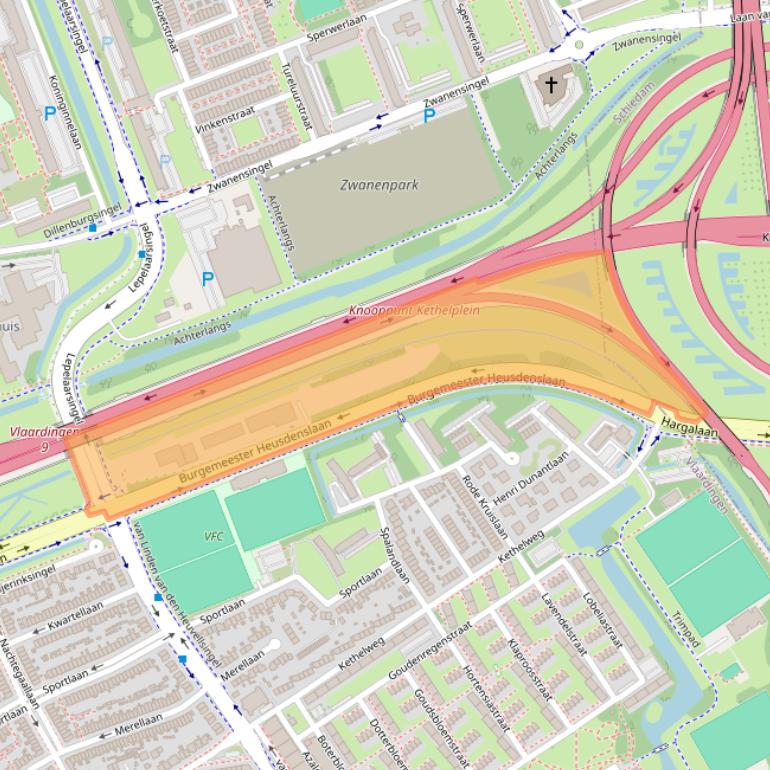 Kaart van postcodegebied 3135DA.