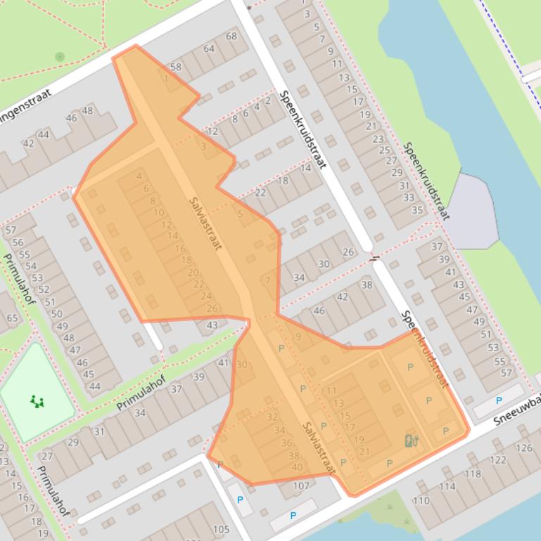 Kaart van postcodegebied 3135EM.