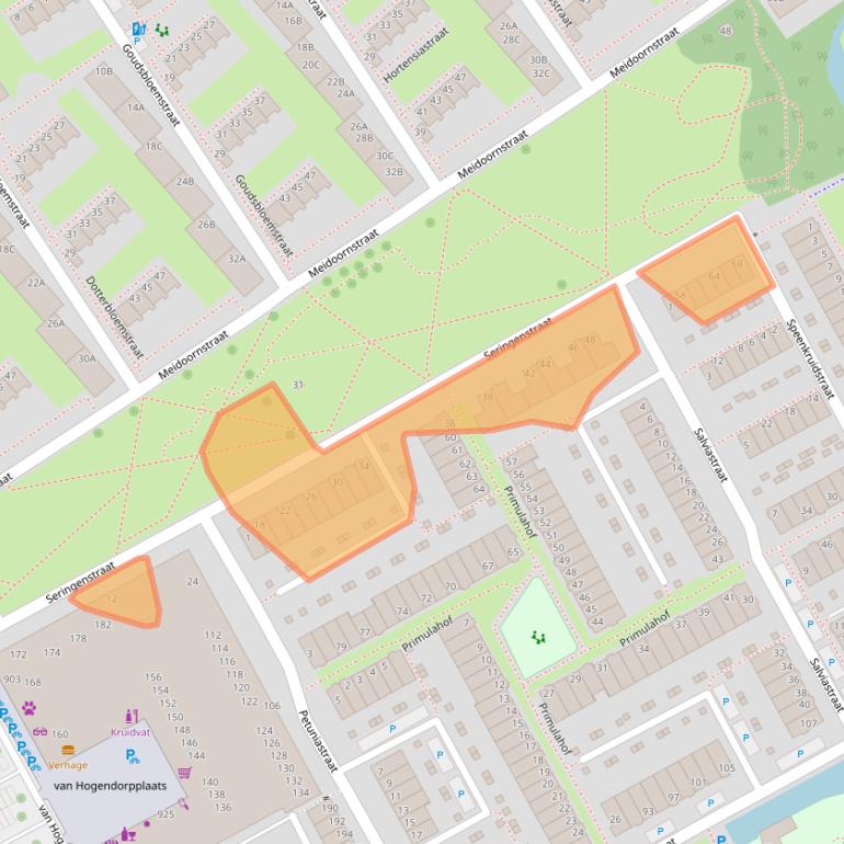 Kaart van postcodegebied 3135ER.