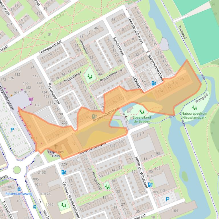 Kaart van postcodegebied 3135ES.