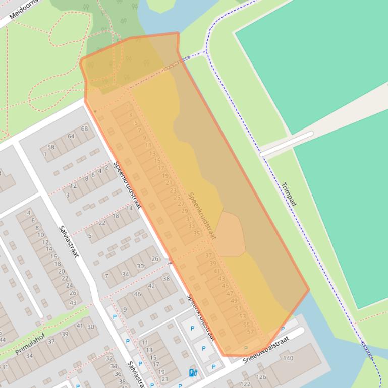 Kaart van postcodegebied 3135ET.