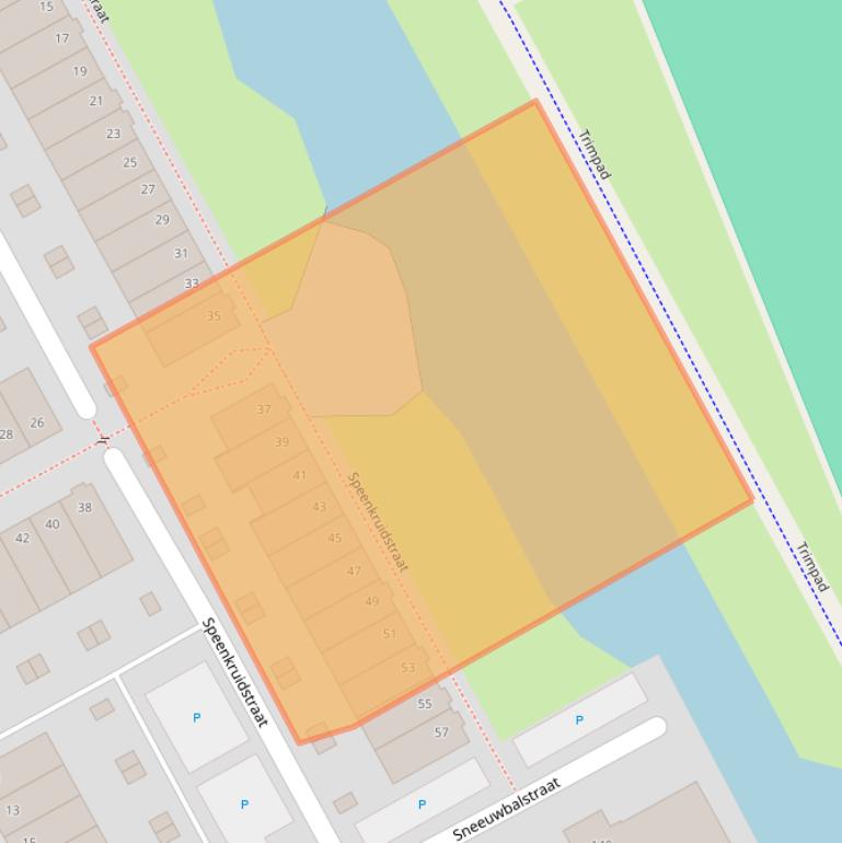 Kaart van postcodegebied 3135EW.