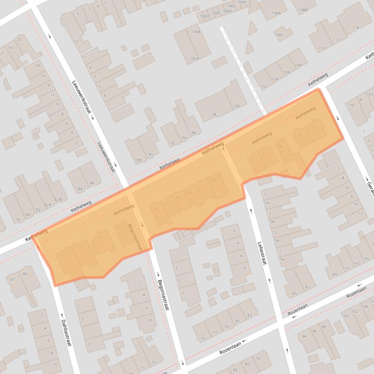 Kaart van postcodegebied 3135GC.