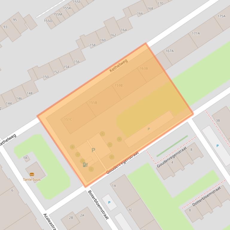 Kaart van postcodegebied 3135GE.