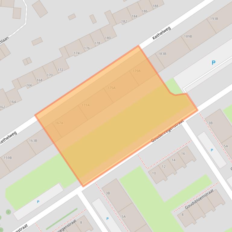 Kaart van postcodegebied 3135GG.