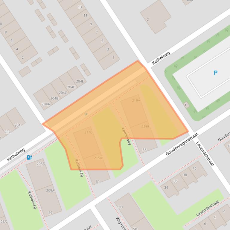 Kaart van postcodegebied 3135GK.