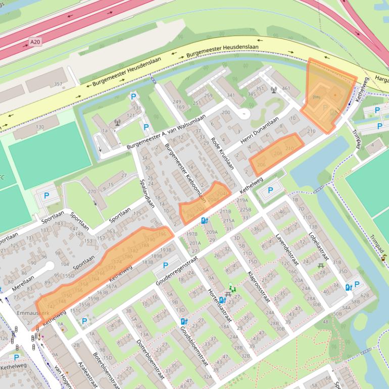 Kaart van postcodegebied 3135GP.