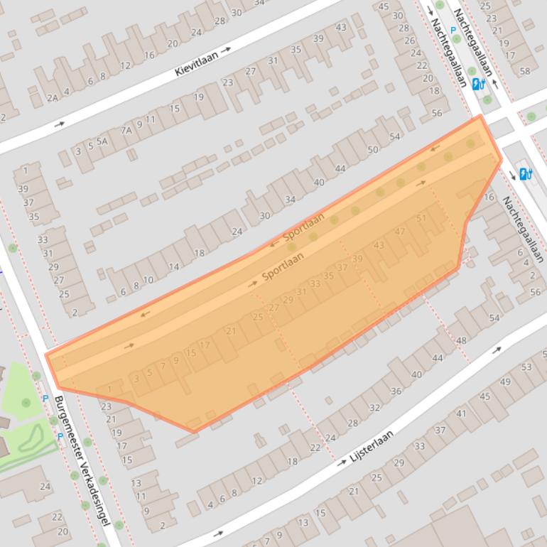 Kaart van postcodegebied 3135GR.