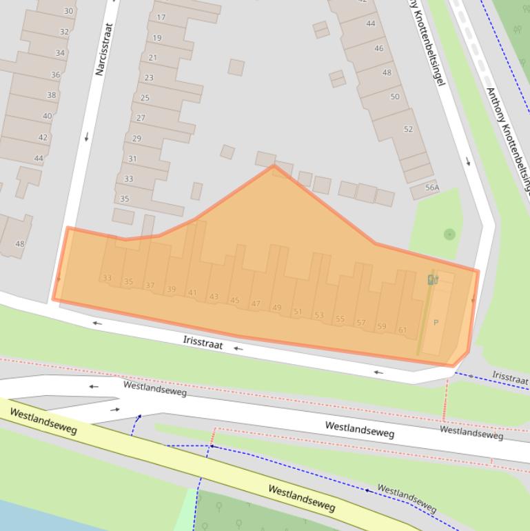 Kaart van postcodegebied 3135HL.