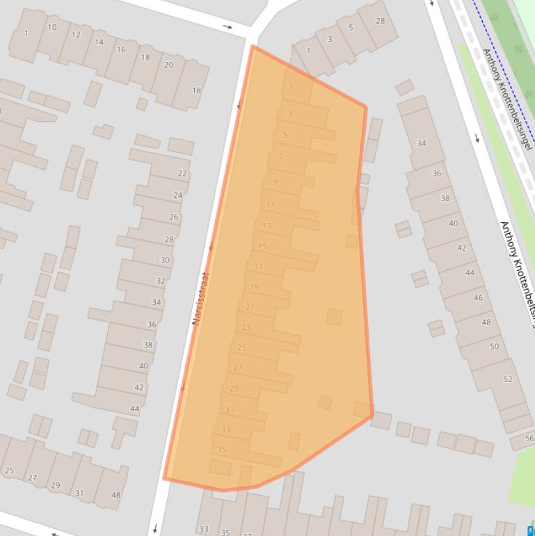 Kaart van postcodegebied 3135HP.