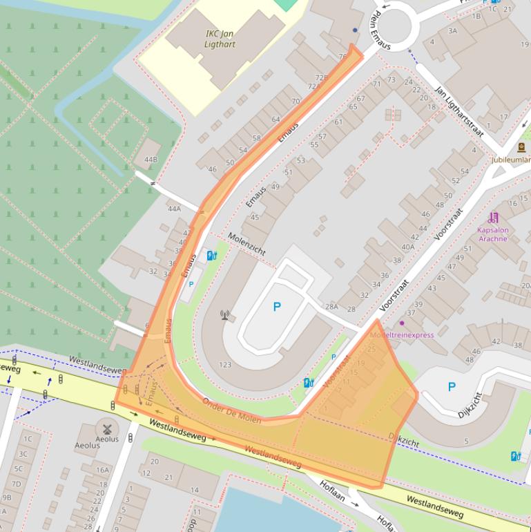 Kaart van postcodegebied 3135HV.