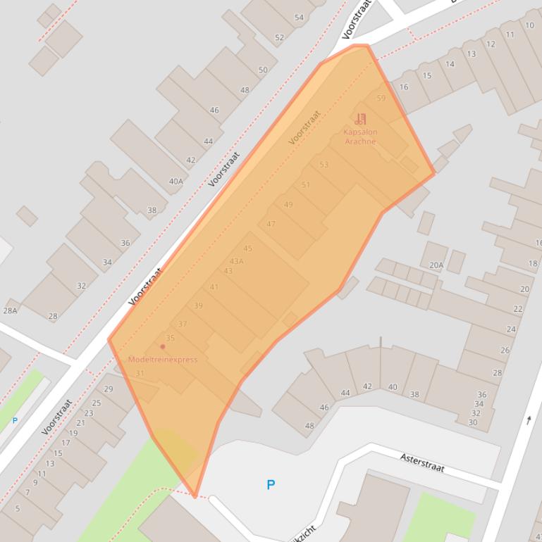 Kaart van postcodegebied 3135HW.