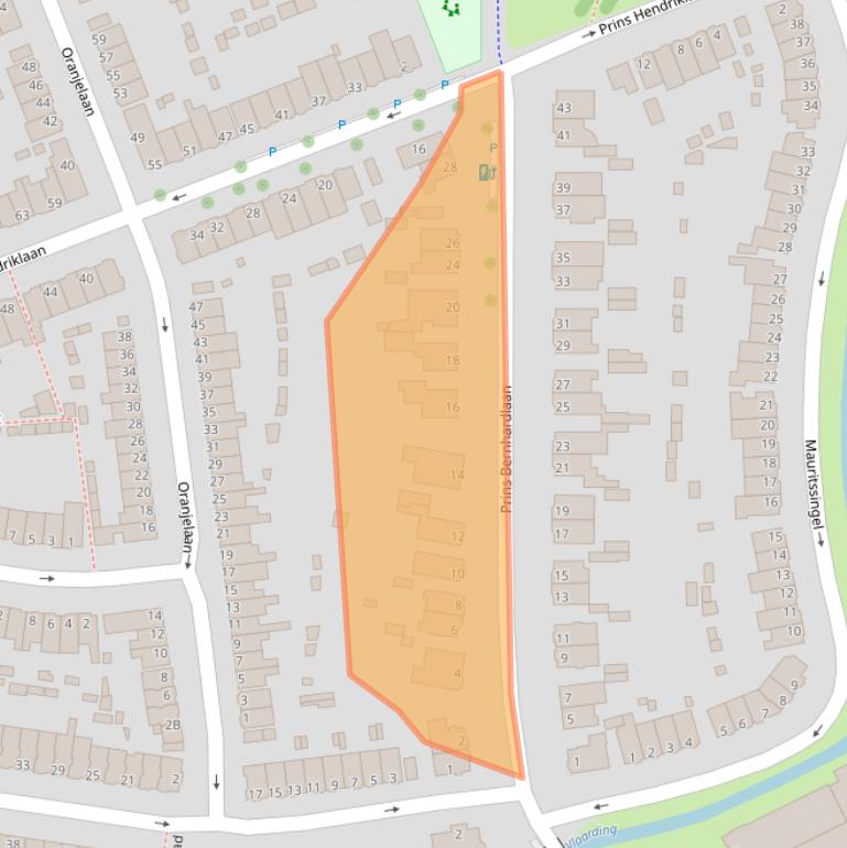 Kaart van postcodegebied 3135JB.
