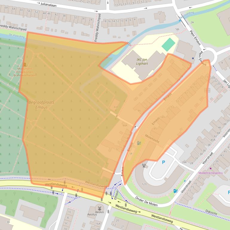 Kaart van postcodegebied 3135JC.