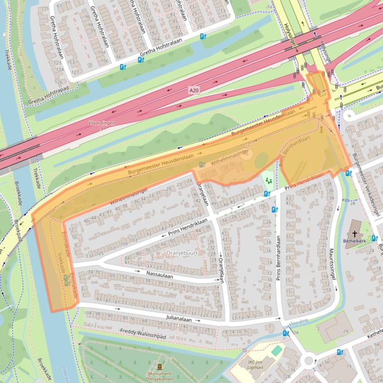 Kaart van postcodegebied 3135JP.