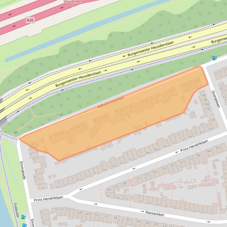 Kaart van postcodegebied 3135JR.