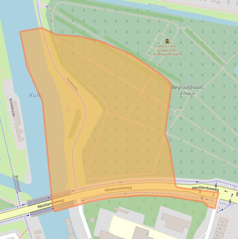 Kaart van postcodegebied 3135JS.