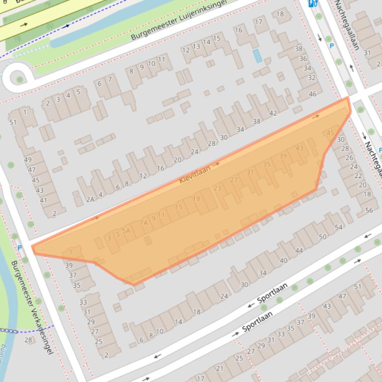 Kaart van postcodegebied 3135KA.