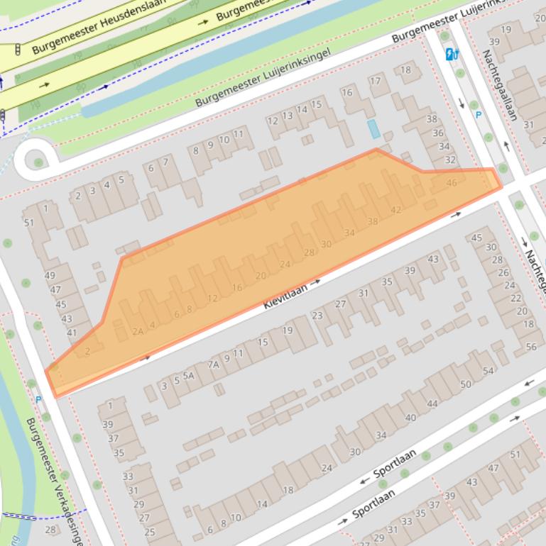 Kaart van postcodegebied 3135KB.