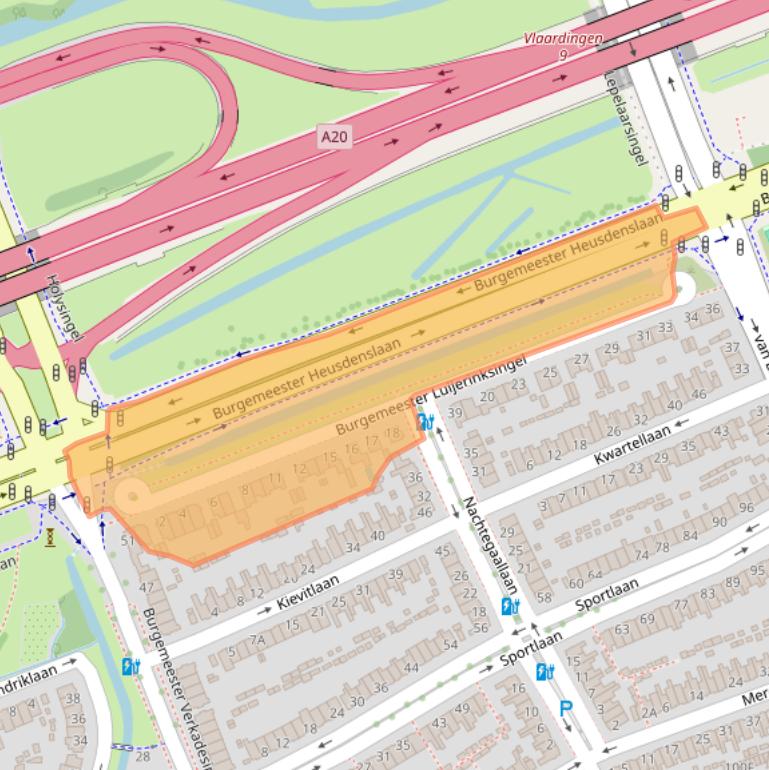 Kaart van postcodegebied 3135KJ.