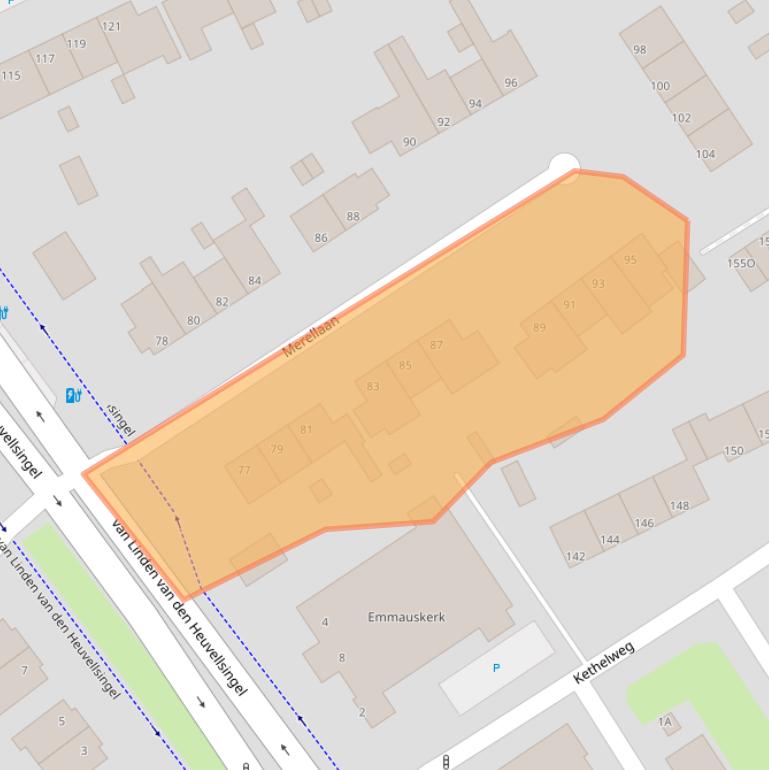 Kaart van postcodegebied 3135KR.