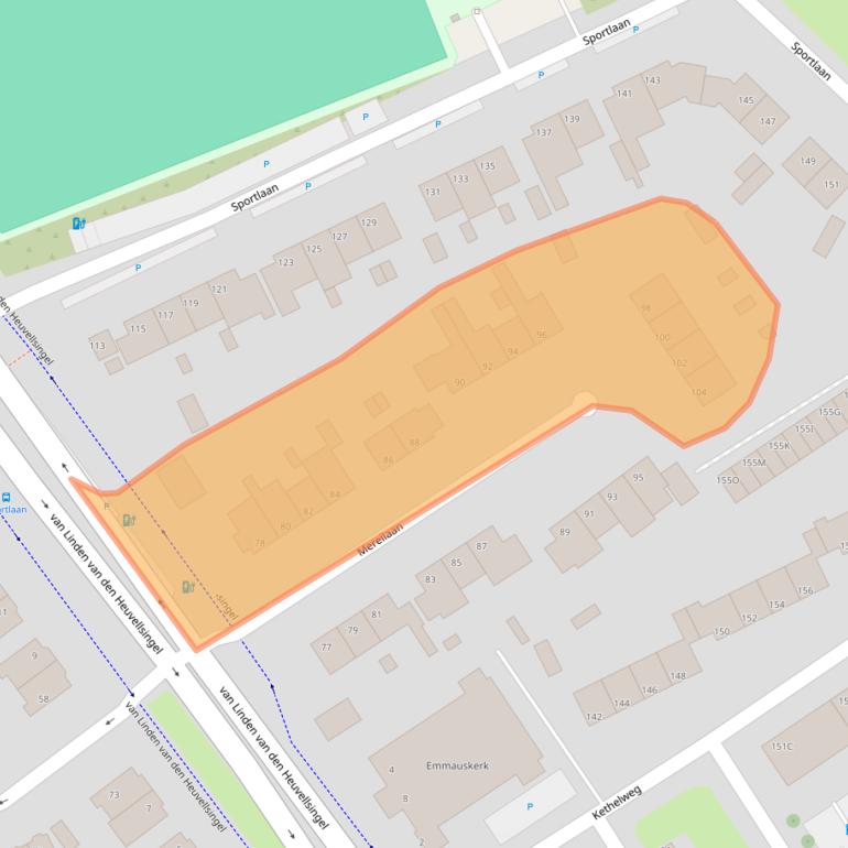 Kaart van postcodegebied 3135KT.