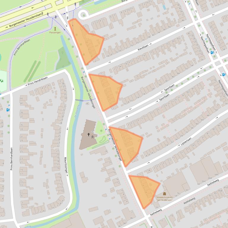 Kaart van postcodegebied 3135KX.