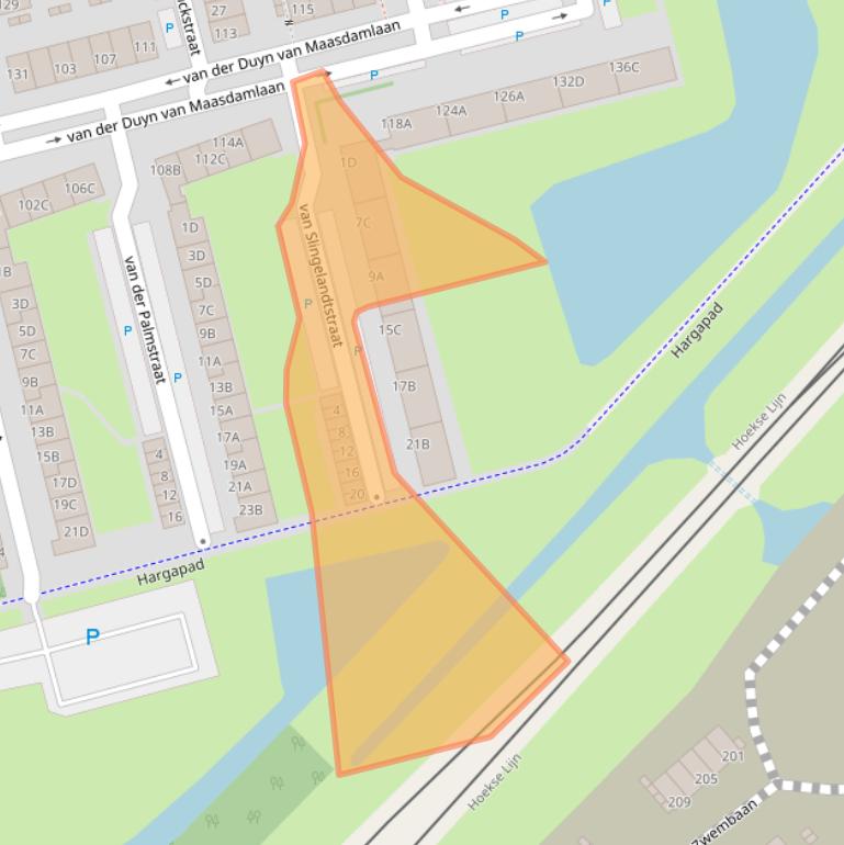 Kaart van postcodegebied 3135LL.