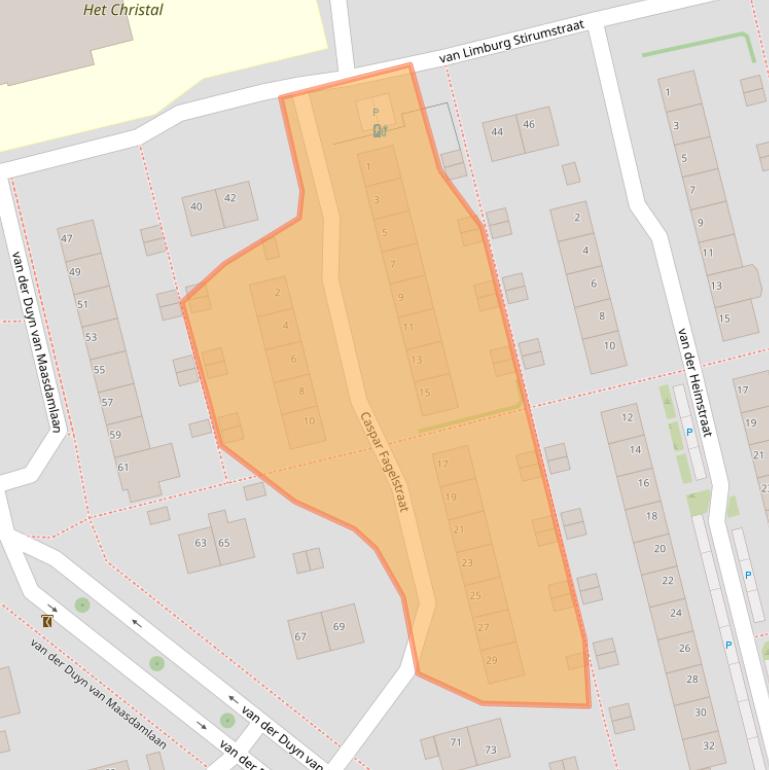 Kaart van postcodegebied 3135ND.