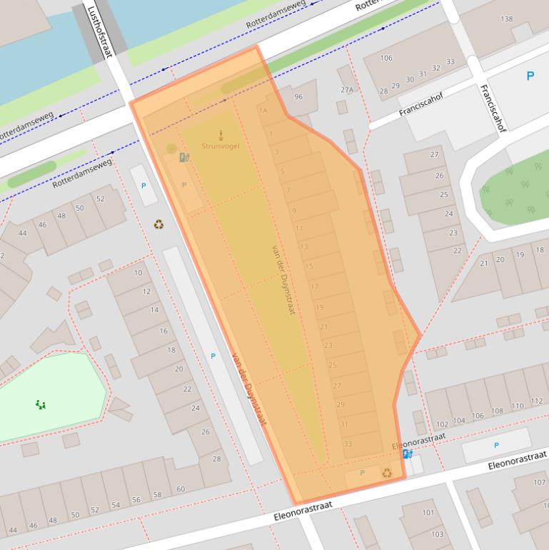 Kaart van postcodegebied 3135NG.