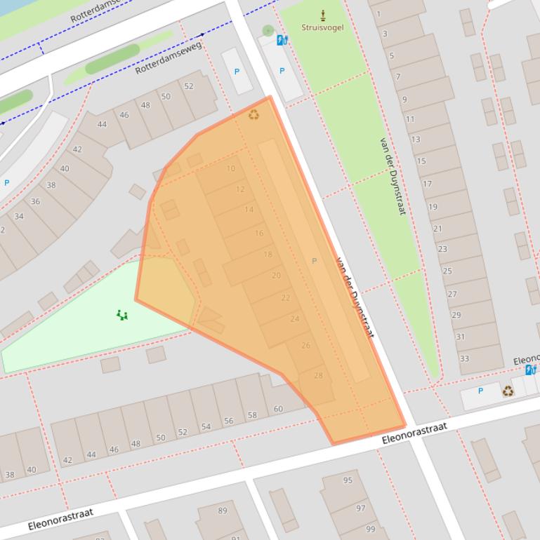 Kaart van postcodegebied 3135NH.