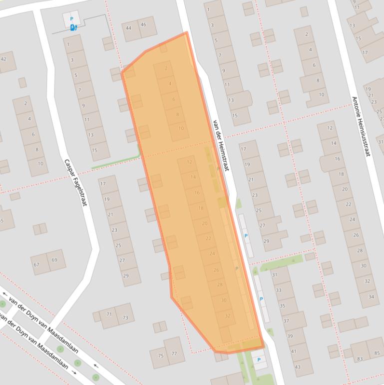 Kaart van postcodegebied 3135NL.