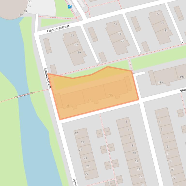 Kaart van postcodegebied 3135NN.