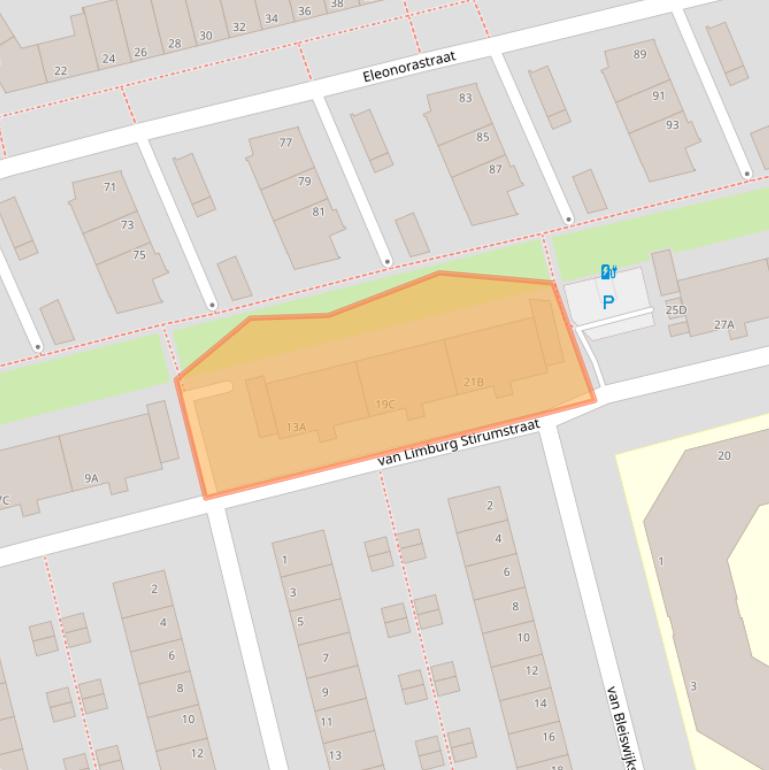 Kaart van postcodegebied 3135NP.