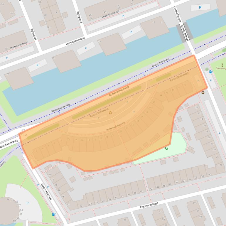 Kaart van postcodegebied 3135PV.