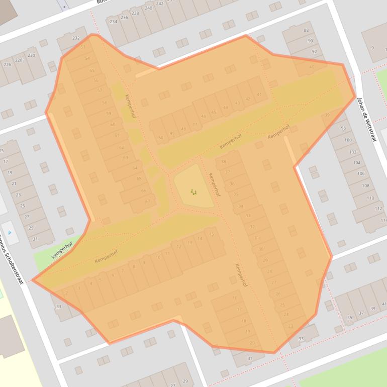 Kaart van postcodegebied 3135RS.