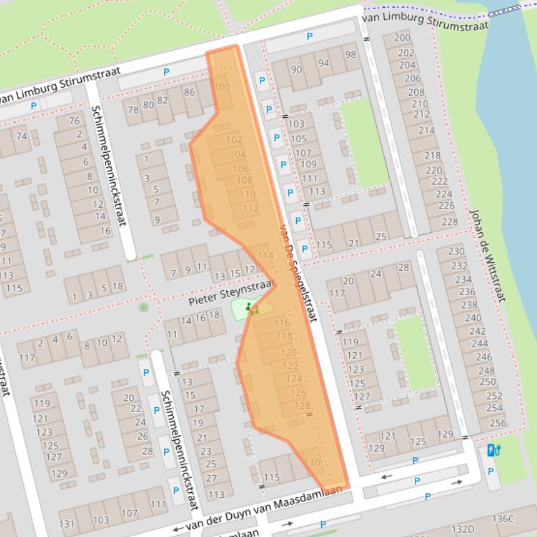 Kaart van postcodegebied 3135SH.