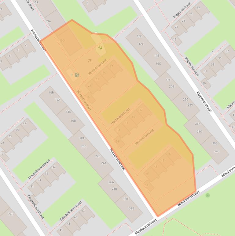 Kaart van postcodegebied 3135TC.