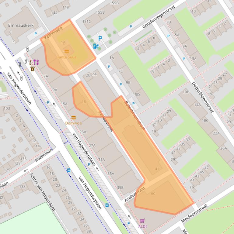 Kaart van postcodegebied 3135VA.