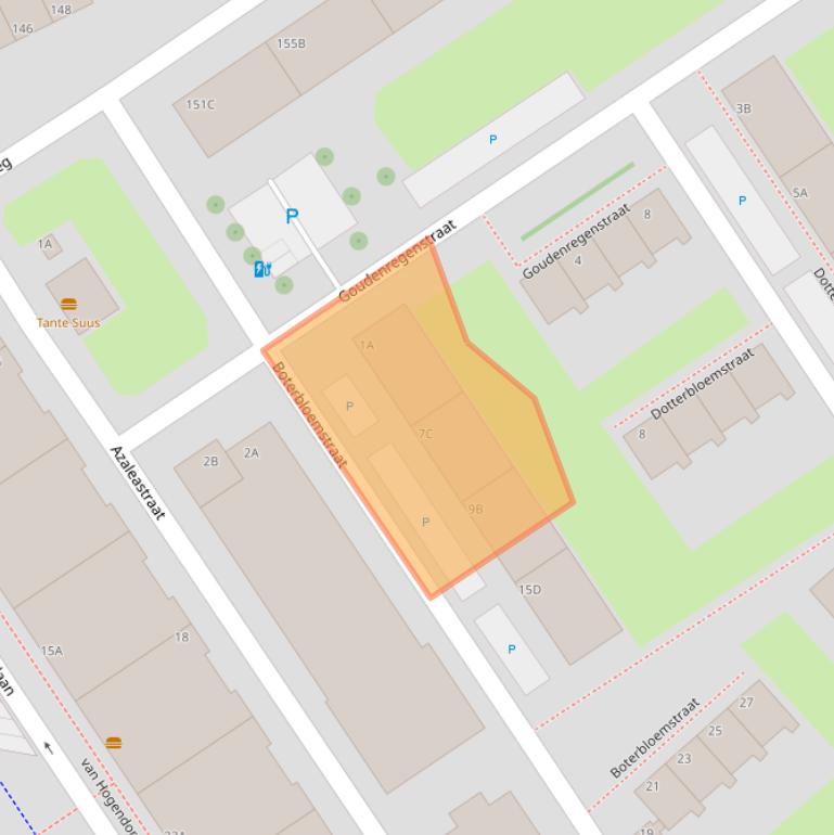 Kaart van postcodegebied 3135VB.