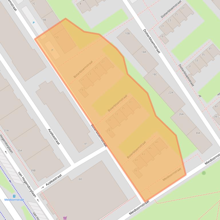 Kaart van postcodegebied 3135VC.