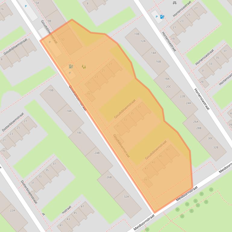Kaart van postcodegebied 3135VK.