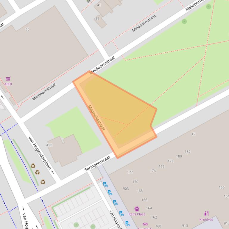 Kaart van postcodegebied 3135VN.