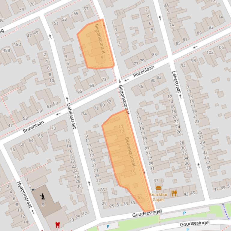 Kaart van postcodegebied 3135XB.