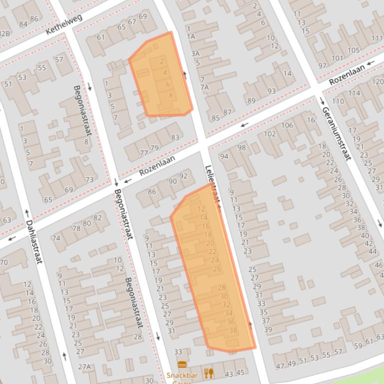 Kaart van postcodegebied 3135XK.
