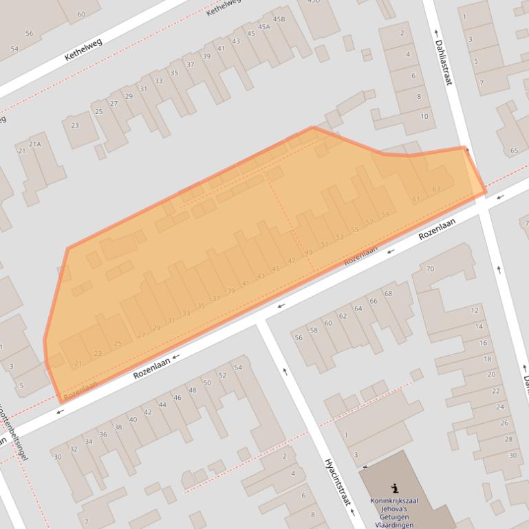 Kaart van postcodegebied 3135XM.